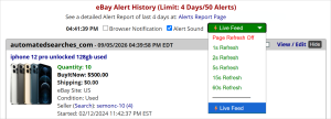 Alert-History Live Feed